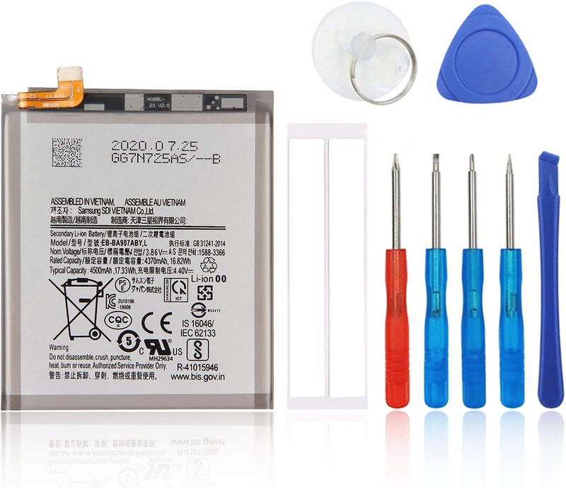 SwarKing Replacement Battery Compatible with Samsung Galaxy S10 Lite SM-G770 & Samsung Galaxy A71 5G SM-A716 EB-BA907ABY BR with Toolkit - Image 1
